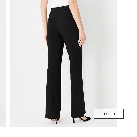 NWT Ann Taylor High Rise Seasonless Stretch Black Trouser Pants Size 10 - Picture 8 of 11